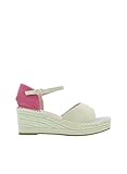 Azarey Alpargatas DE CUÑA Verde Y Fucsia con Hebilla - (Talla 40)