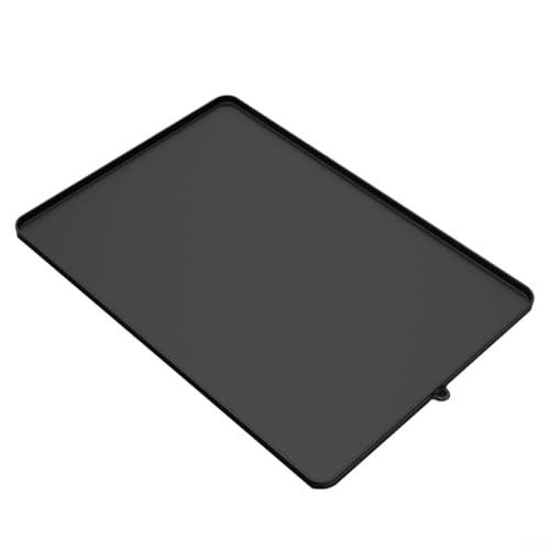 TONIXY Cubierta de silicona para estufa eléctrica, apta para alimentos, resistente al calor, no fácil de limpiar, 32,5 x 46,5 cm, beige, negro, gris, 1 protector de cocina multiusos (es negro)