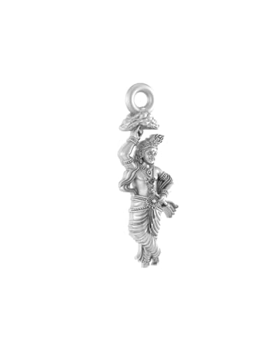 Pendentif Dieu Krishna argent sterling 925 collier amulette hindoue Mtrolls - 2