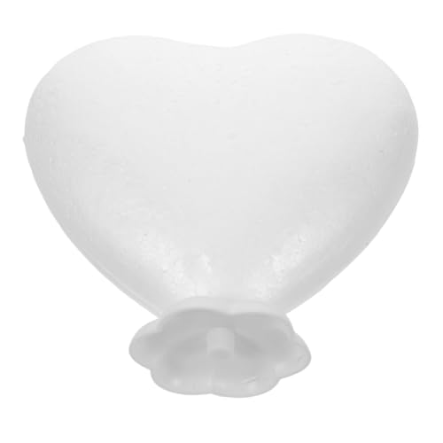 LOLIPPYY Corazón Espuma Poliestireno con Base Forma Corazón Blanca sin Pintar para Manualidades DIY Soporte Floral Decoración Boda Navidad
