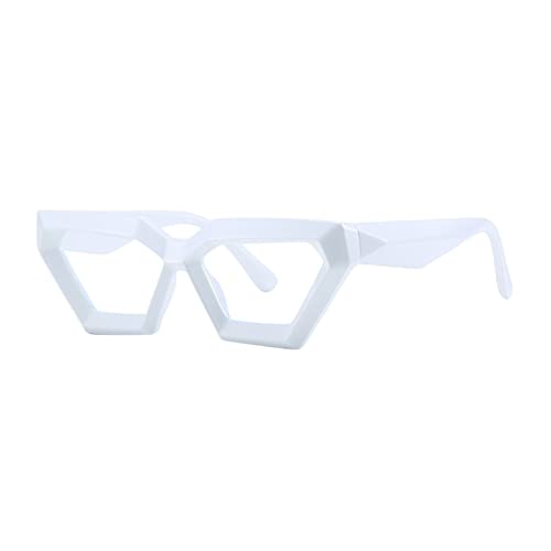 Lunettes de soleil œil de chat vintage polygon Y2K épaisses et lunettes hip hop
