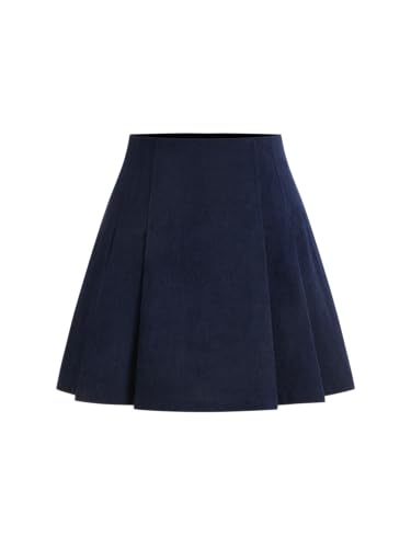 CIDER Mini Skirt Pleated Mid Waist Corduroy Women Short for Women Fall Mini Skirts Trendy