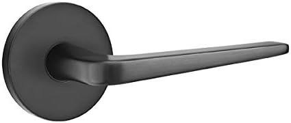 EMTEK Juego de privacidad con roseta de disco con palanca Athena de acabado a juego, elección de apertura a la izquierdaderecha y 6 acabados,