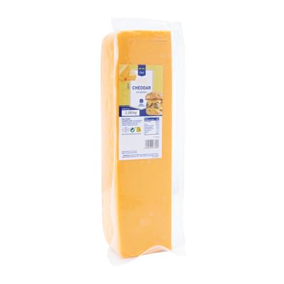 Queso Cheddar METRO Chef – Rallado, Loncheado y en Barra | Formato de 1kg y 3kg | Perfecto para Fundir, Hamburguesas y Recetas Gourmet (1 PAQUETE, Cheddar Rojo en Barra 3 Kg. Aprox.)