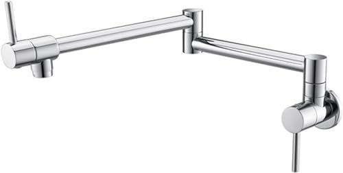 Robinet de cuisine à bras pivotant réglable durable à double articulation - 2