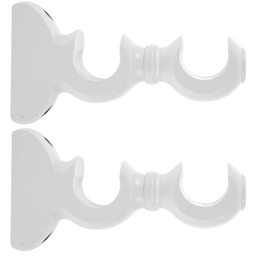 SHINEOFI Supports De Tringle À Rideaux En Bois Lot De 2 Fixation Murale Solide Pour Barres Ø 29Mm Supports Doubles Pour Cuisine Salon Et Salle De Bain Installation Facile Et Stabilité Améliorée