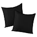 Federa per Cuscino 40x40CM Set di 2 Pezzi Federa per Cuscini in Microfibra Super Morbida, Ipoallergenica e Traspirante Nera