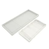 Abaodam 2個 バスルームカウンタートレイ 大理調シリコーン製収納プレート 化粧品 ジュエリー整理用 洗面台 洗面所 化粧台向け多用途トレイ