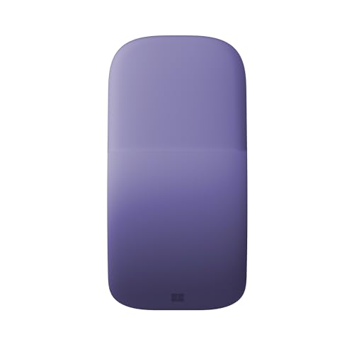 Image of Microsoft Surface Arc Bluetooth Mouse, Ultra-Slim and Lightweight, Snaps Flat for Portability, Full Scroll Plane, Compatible with Windows 11, Battery Included - Violet