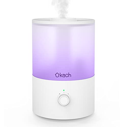 Image of Ukach Smart Humidifiers for Bedroom Large Room, Cool Mist Humidifiers for Baby, Top Fill Air Humidifier & Essential Oil Diffuser, Sleep Mode, Humidity Setting, 12H Timer, Night Light (3.5L)
