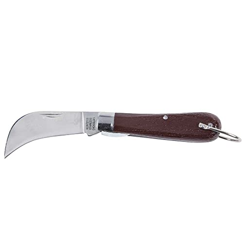 Klein Tools Faca de bolso 1550-44 com lâmina de corte Hawkbill de aço inoxidável de 6 cm