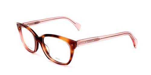 Lunettes de vue femme Tommy Hilfiger TH 1439 rose écaille, monture optique Pink Havana 51mm