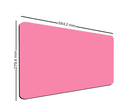 Image of ON TREND Premium Extended Mouse Pad, Large Premium Desk Mat Anti Skid Rubber Base for Desktop Laptop PC Office Gaming (Size- 23 X 11 x 0.12 Inch) (Pink)