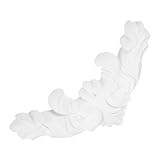 Uonlytech PU French Style Corner Applique Molding Trim Decorative Soft Plaster for Living Room Arched Background Self-Adhesive Easy Install 10-Piece Set