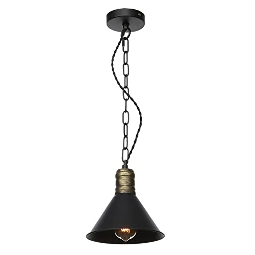 Luces colgantes vintage industriales y lámparas de techo retro negras para isla de cocina
