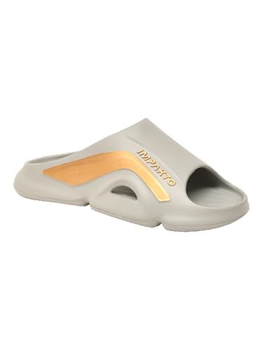 Image of Impakto Men EVA Flip Flops | Lightweight, Soft & Comfortable Slippers | Wide Toe Box, Airflow Ventilated Design, Anti-Skid & Water-Resistant, Indoor & Outdoor Chappal | Everyday Essentials