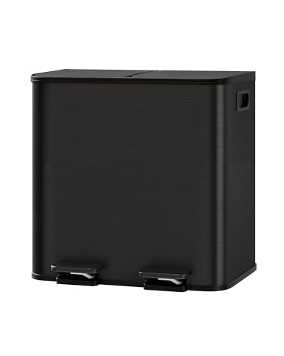 Caneca de basura de cocina OUTLANE de acero inoxidable 30L