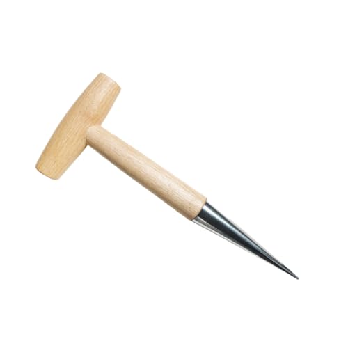 TOYANDONA Outil de Jardinage T Handle pour Perçage de Plantoir à Semences Durable avec Manche Accessoire Jardin pour Plantation Transplantation et Ameublissement Sol