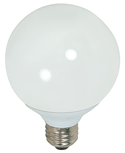 Satco S7304-12Pk G25 Compact Fluorescent Globe Light Bulb, 2700K, White, 12-Pack #TOP1
