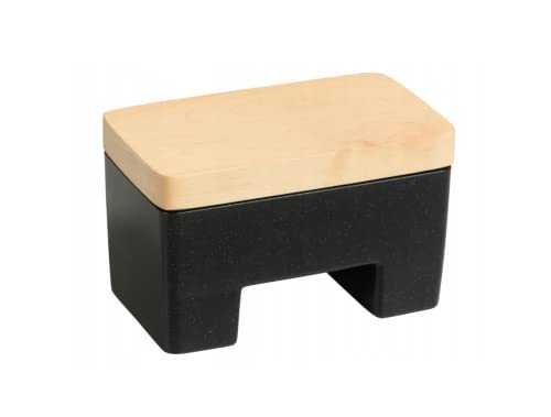 Go Practic Intelligente Butterdose ohne Kühlschrank | Aufbewahrungsbox für Küche aus Buchenholz & Kunststoff | Butterdose mit Wasserkühlung | Behälter Aufbewahrungsbox mit Deckel für Butter Schwarz Cover