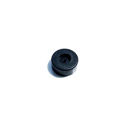 Rubberfeetwarehouse 3-3/16"" Diameter x 1-1/4"" Height Large Recessed Rubber Bumper/Rubber Feet for Machines, Chair, Tables, Air Compressors, Cargo Trailers, Etc., Black Cover