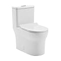 Swiss Madison Well Made Forever SM-1T111 Burdon One Piece Square Toilet Dual Flush 0.8/1.28 gpf, Glossy White