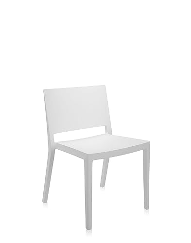 Kartell 486903 Lizz Mat Sedia, Bianco, 2 Pezzi