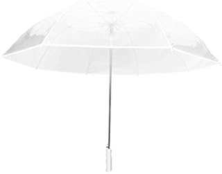 SMATI Large Clear Golf Umbrella - Solid; Średnica = 124 cm; Automatyczne otwieranie; Parasol dla mężczyzn/kobiet; Dla 2 osób; Biały kolor obręczy; Parasol ślubny. duży parasol