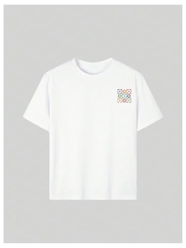 Girl's Floral Graphic Print Cute T Shirts Crew Neck Short Sleeve Clothes Loose Summer Cute Tops for Girls2