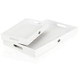 VIELSEITIGER: Die wiederverwendbaren Tabletts mit Haltegriffen sind ideal für den Transport von Speisen, Snacks oder Getränken, von der Küche zum Esstisch oder in den Garten!