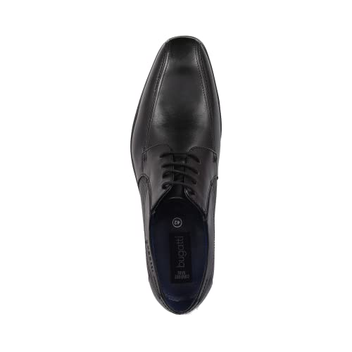 Image of bugatti Men's Business Leather Derby Shoes with Elasticated Comfort Width
