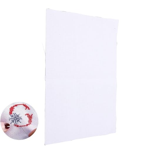 Tela de Punto de Cruz de Algodón Blanco, Tela Aida de Punto de Cruz de Malla de 30x45 Cm, Tela de Tela Bordada para Manualidades Y Proyectos de Bordado de Decoración