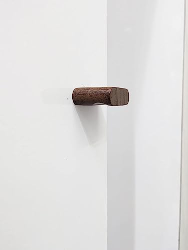 Image of Brass Cubic Shape Door Pull Handle Knobs for Drawer & Cabinets (Pack of 6, Wood)