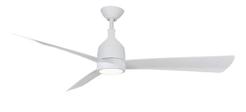 Minka Ceiling Fan Co. ���C�N�V���A 52�C���` LED�J�o�[�Ȃ� ���O�V�[�����O�t�@�� ���C�g�ƃ����R���t�� - �z���C�g �t���b�g�z���C�g�u���[�h3���t��