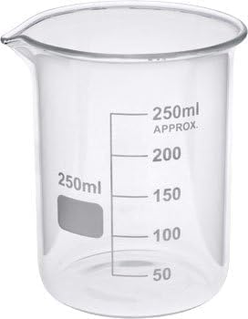 Borosilicate Glass Beaker 250 ml. (Complete graduated mark 250ml)