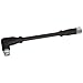 Double Ended Overmolded Assembly, 3pin, Angled M8 Male-Straight M12 Female.5m