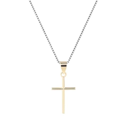 Collier ras du cou à breloques croisées en acier inoxydable et pendentif religieux chic