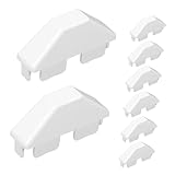 HAKIDZEL 8pcs PVC Flat Fence Caps Post Top Replacement Covers Guardrail Sealing Covers for Outdoor Decking and Picket Fence Posts