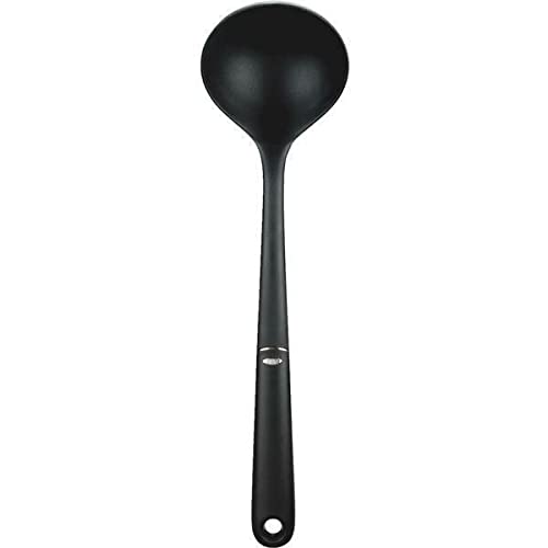 BebLP 6 Pk Black 13" Long Nylon Soup Stew Scoop Kitchen Cucharón Padro Cucharones for cocinar Cucharones Utensilios de cocina Utensilios de cocina Utensilios Utensilios de cocina y artilugios