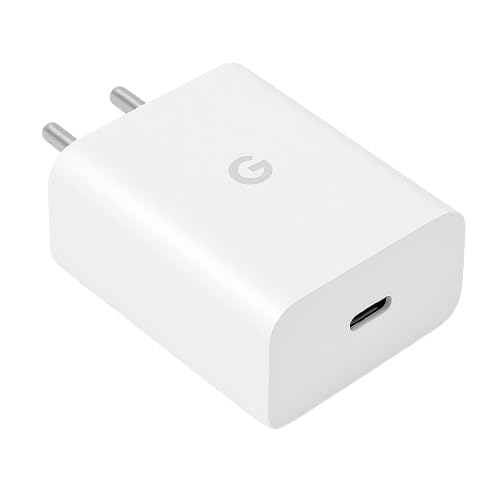 Image of Original Google 30W Adapter with 1m Type C Cable | for Google Pixel 10 /10 Pro /10 Pro XL / 9 Pro XL /9 Pro /9 Pro Fold /9 /8 Pro /8 /8a /7 Pro /7 /7a, Tablet & More | 30 W Fast Charging Travel Adapter - White