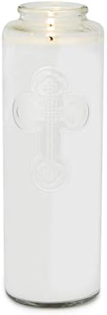 Root Candles 7-Day Clear Glass Prayer Candle, 1-Count, Meditation