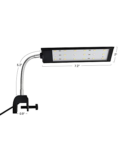 NICREW Fish Tank Clip on Light, Clamp Aquarium Light with White and Blue LEDs, 320LM, 7 Watts - Image 7
