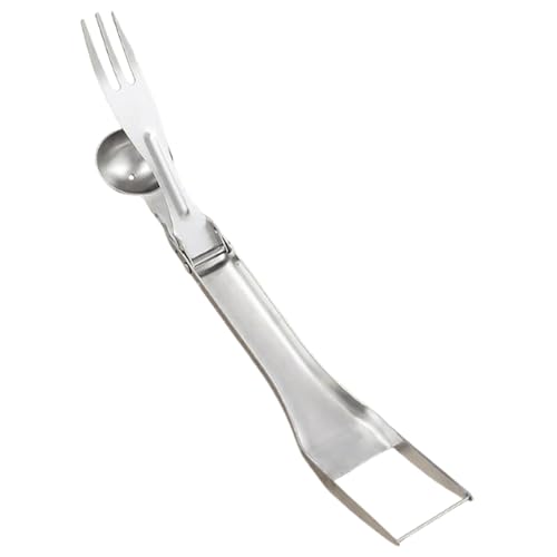 Genérico Cortador De Sandía, Cuchillos De Fruta Acero Inoxidable, Tenedor Y Rascador Multiusos Portátil Para Ensaladas, Comida, Postres Y Meriendas En Cocina, Comidas Al Aire Libre Y Preparación De