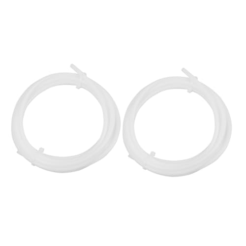 UTHCLO Ptfe Tube White 2pcs for 3d Printer Filament Feeding Oil-free Lubricating Material with 2 Meters Length, Easy to 