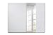 Rauch Möbel Santiago Armoire à portes coulissantes en blanche avec miroir, 2 portes, incl. lot d'accessoires Basic 3 tringle à habits, 3 étagères, LxHxP 261x210x59 cm