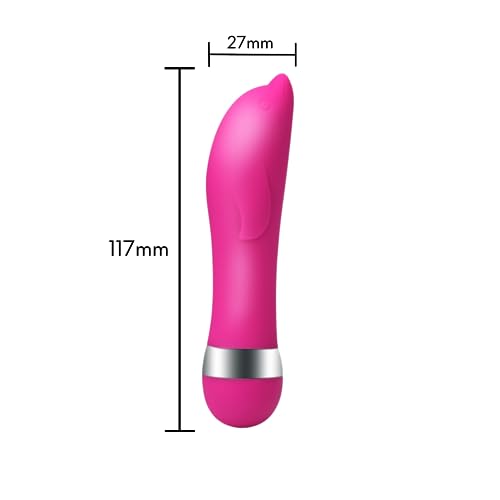 Cápsula Vibratória Toque Aveludado Com Formato De Golfinho 11,5cm Pink MBA1016