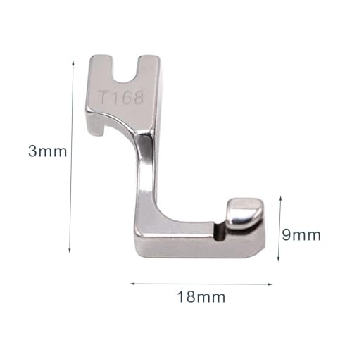 Pie para máquina de coser cremallera invisible de acero miniatura 3