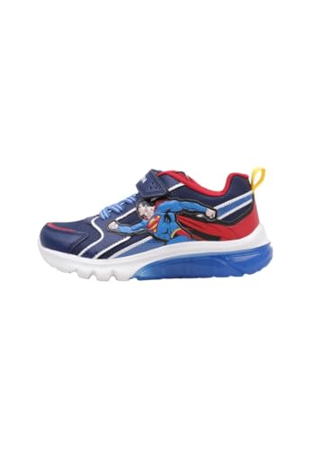 Geox J CIBERDRON Boy Baskets pour garçon Bleu/Rouge Taille 35 EU, Bleu/Rouge, 35 EU