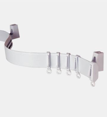 Streamline+ Alu White Aluminium Flexible Curtain Track Ideal for Bay or Straight Windows 420cm