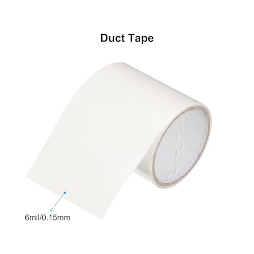 Image of PATIKIL Duct Tape 4 inch x 5', Waterproof Seal Tape Leak Repair Tape Patch Quick Fix Water Pipe Leaking for Hose Canvas Tent Boat, White